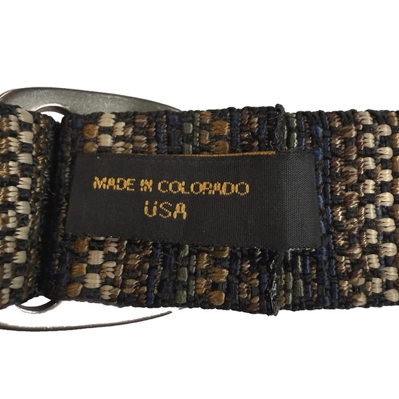 Cabelas Bison Designs Web Belt Mens L Tap Cap Bottle Opener Buckle Slide 47" - Picture 5 of 9